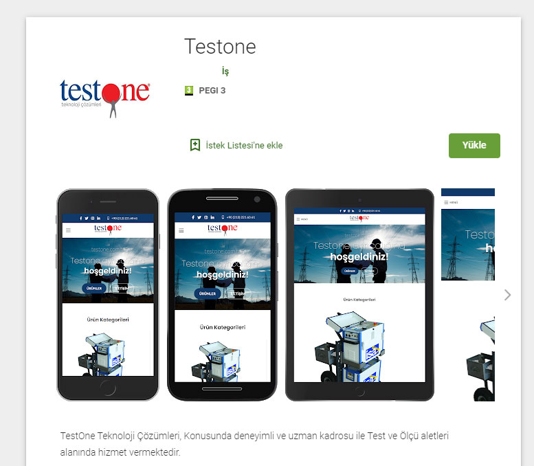 Testone Android Uygulaması